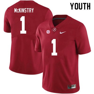 NCAA Youth Alabama Crimson Tide #1 Kool-Aid McKinstry Stitched College 2021 Nike Authentic Crimson Football Jersey XK17S22LY